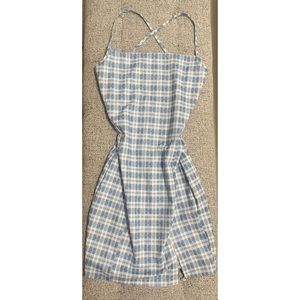 Plaid blue dress! Size small!! Never been worn tags not on